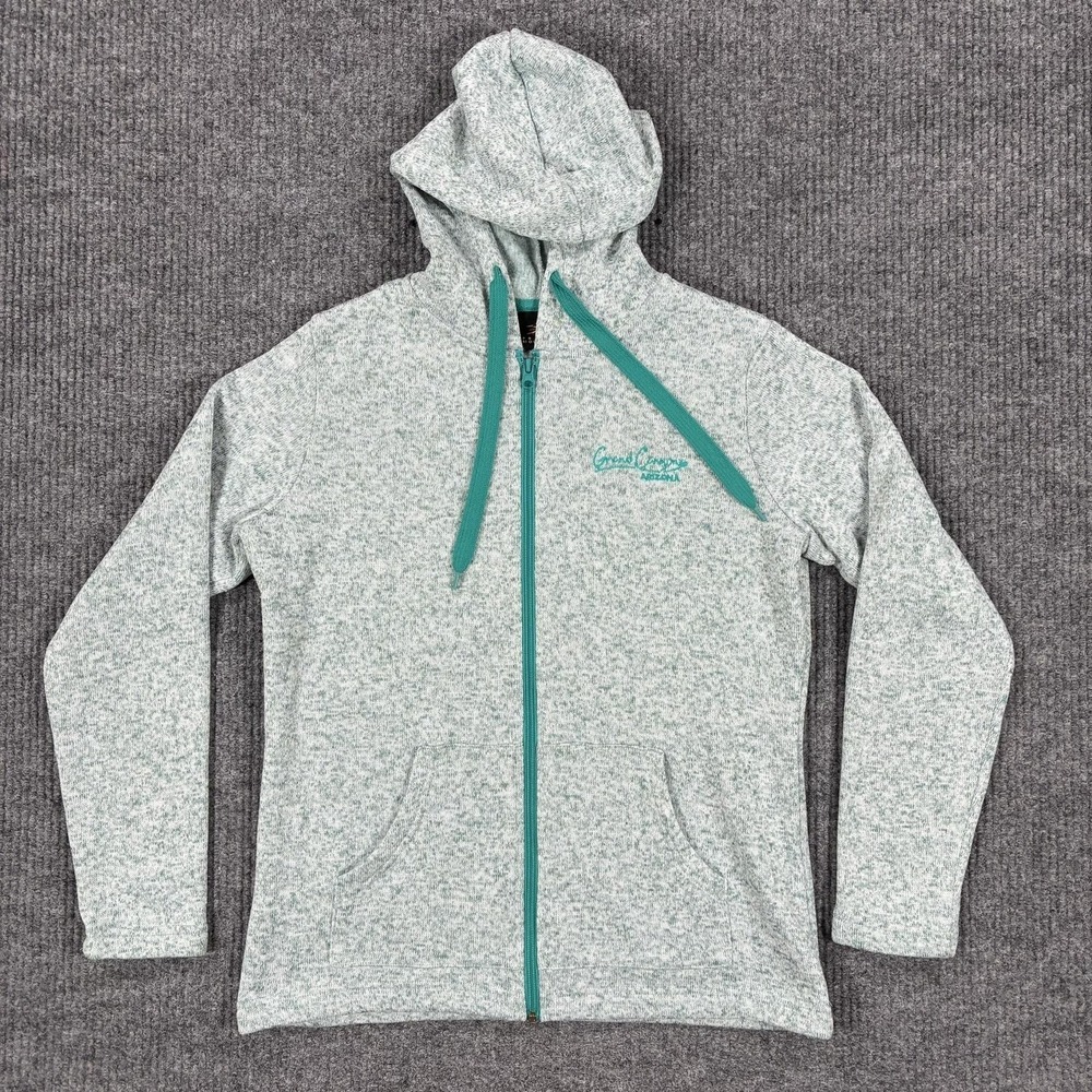 Prairie Mountain Hoodie Womens M Green Grand Canyon Arizona Full Zip Fleece